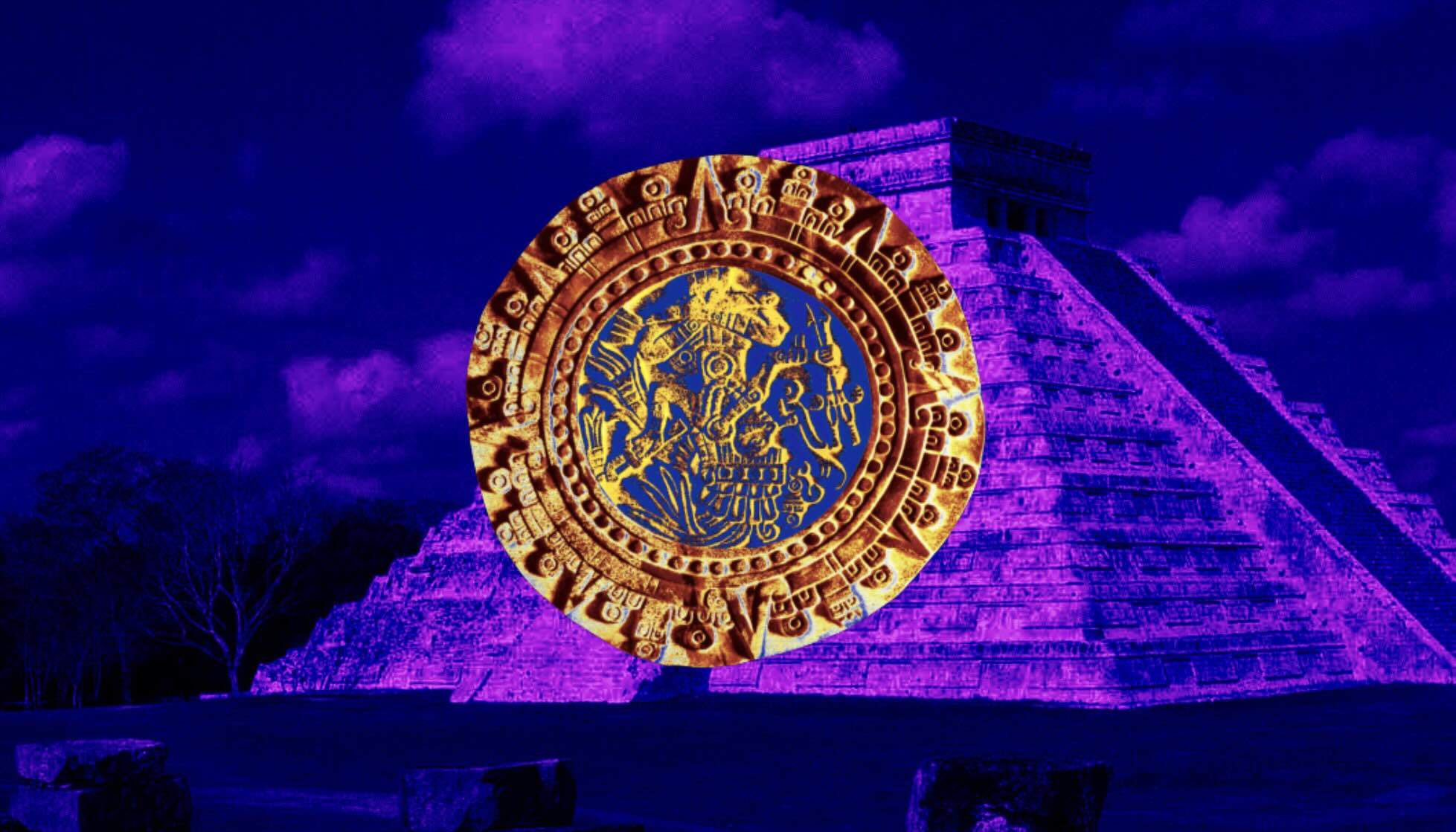 Maya Pyramide Projektion